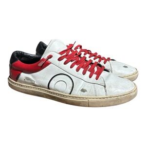 Oliver Cabell Low 1 Chicago White/Red Leather Men's Sneakers